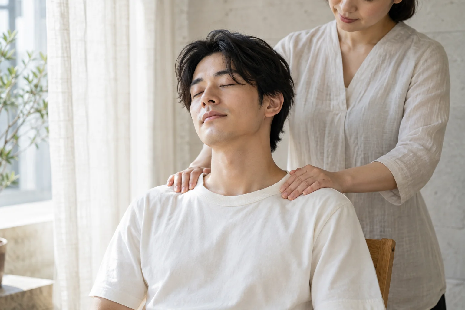 男性の首・肩のケアのイメージ